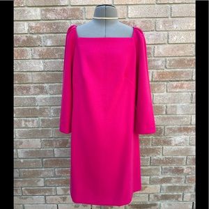 Ann Taylor Puff Sleeves Dress Pink in Size 4